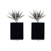 Aretes Agave Ónix|アガベのピアス(シルバー・オニキス・天然石)